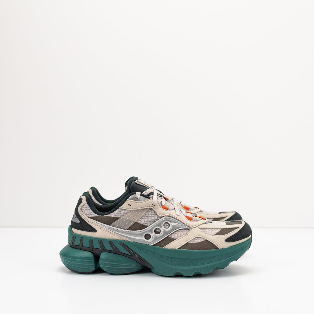 SAUCONY GRID NXT GREY GREEN SNEAKERS
