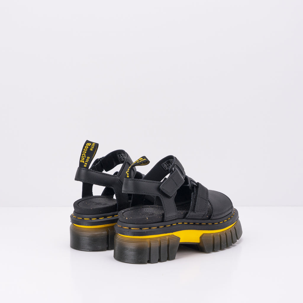 MARTENS SANDALS 30579001 RICKI STRAP LUCIDO BLACK MOKSIN