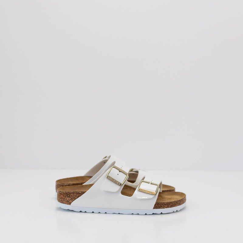 SANDALIA - BIRKENSTOCK - ARIZONA BIRKO-FLOR ESMALTADO PATENT WHITE