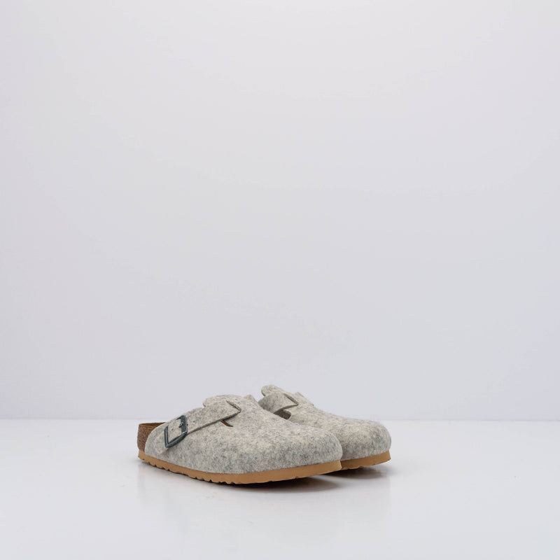 BIRKENSTOCK - CLOGS - BOSTON WOOL FELT EGGSHELL 1023143