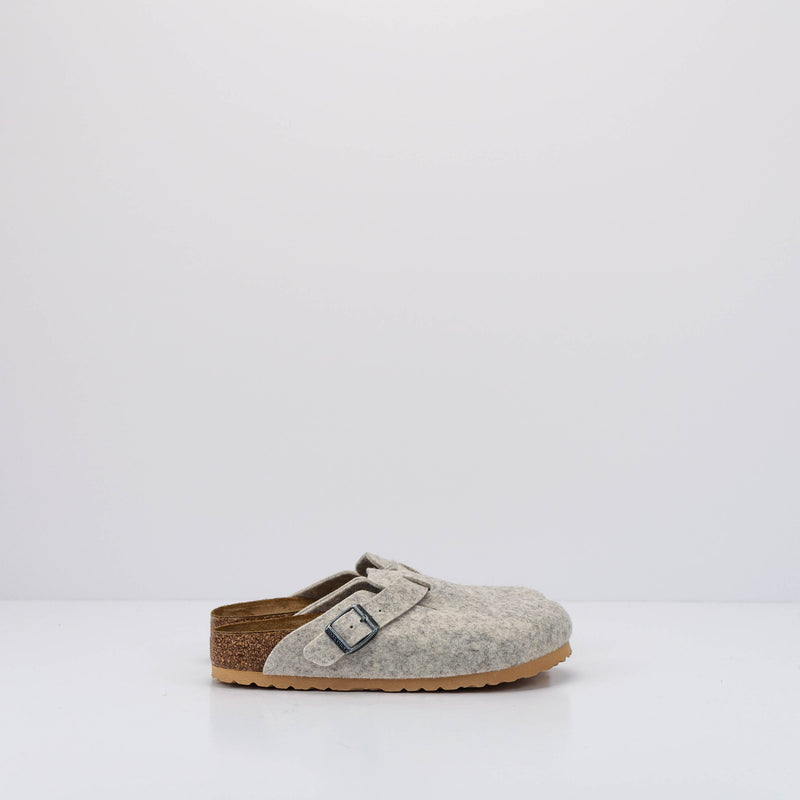 BIRKENSTOCK - CLOGS - BOSTON WOOL FELT EGGSHELL 1023143