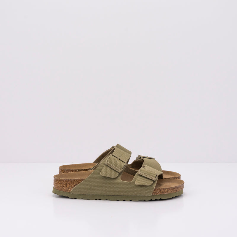 SANDALIA - BIRKENSTOCK - ARIZONA RIVET LOGO VEGAN CANVAS FADED KHAKI 1024065