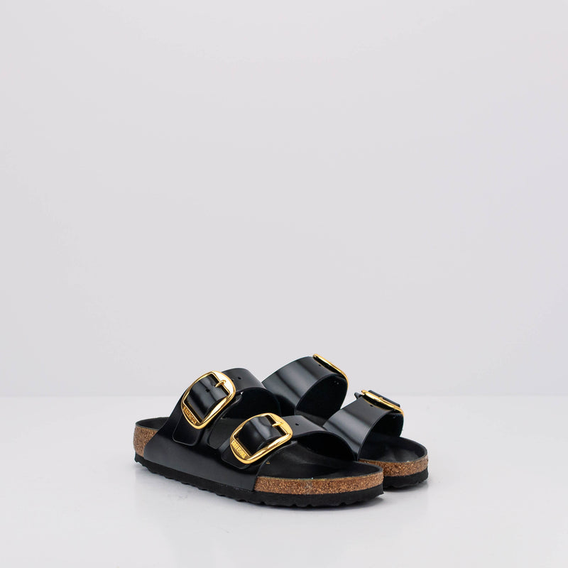 SANDALIA - BIRKENSTOCK - ARIZONA BIG BUCKLE HIGH SHINE BLACK