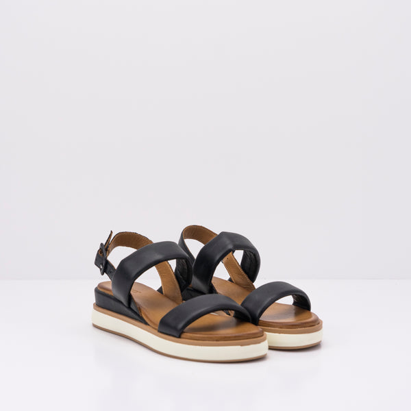 INUOVO - SANDAL - BLACK WEDGE 113057