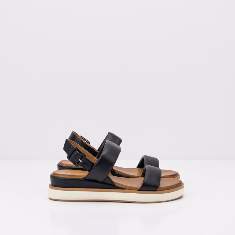 INUOVO - SANDAL - BLACK WEDGE 113057