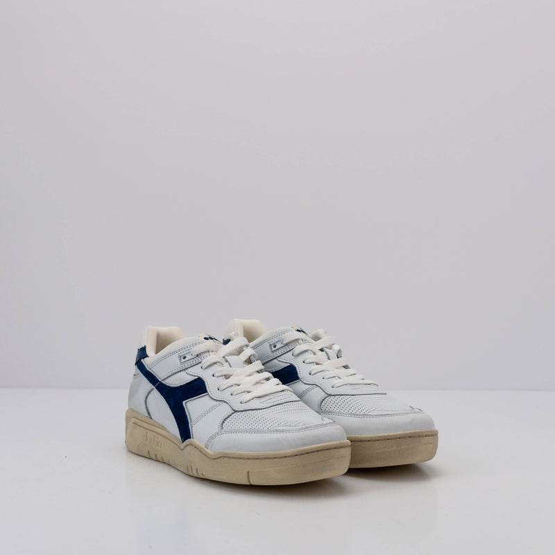DIADORA HERITAGE SNEAKERS USED WHITE BLUE