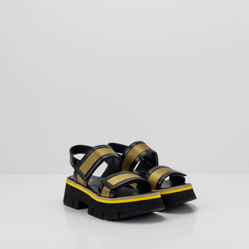 HOMERS - SANDAL - 21321 NYLON GOLD GREEN