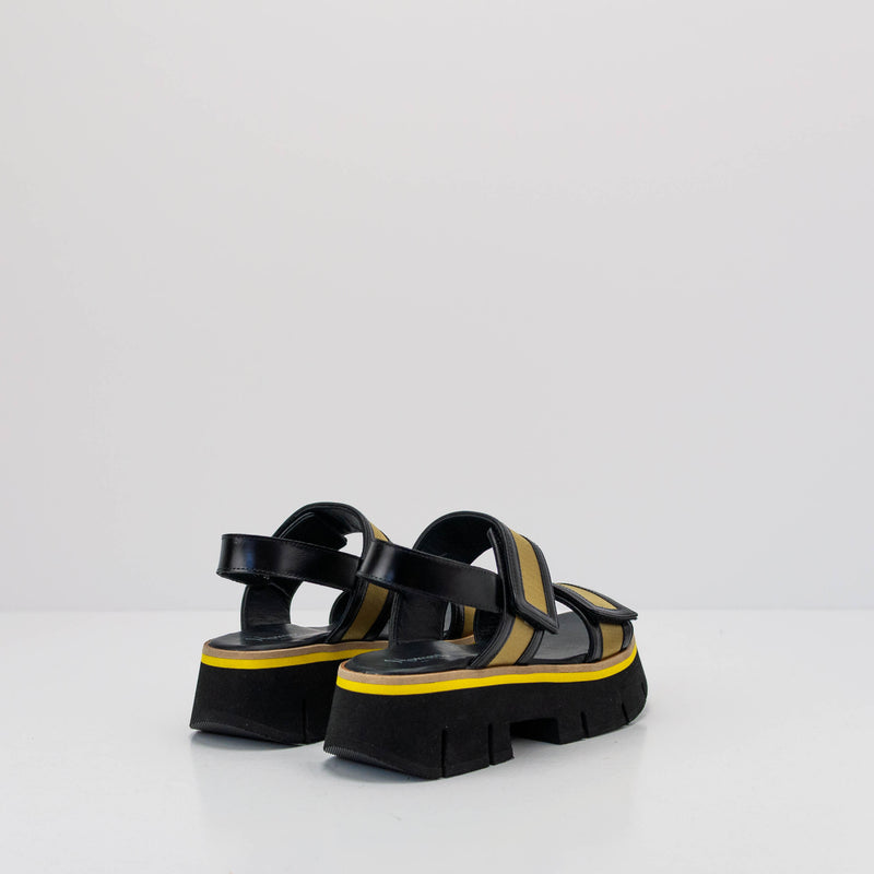 HOMERS - SANDAL - 21321 NYLON GOLD GREEN