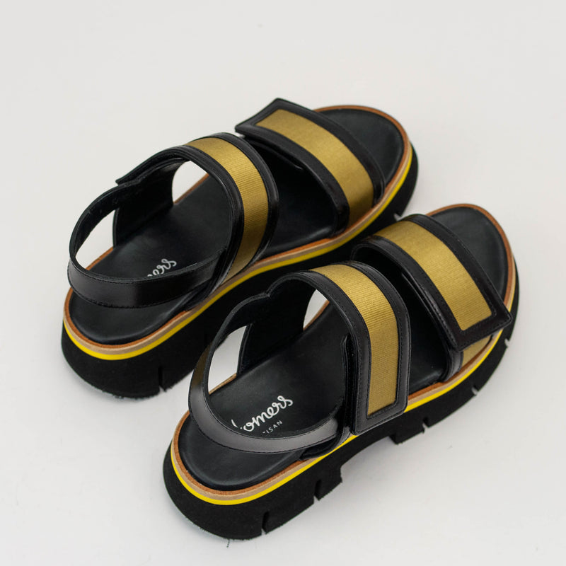 HOMERS - SANDAL - 21321 NYLON GOLD GREEN