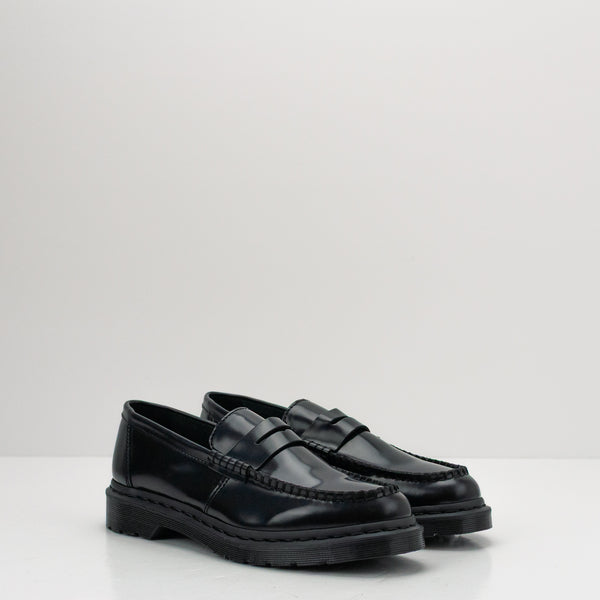 DR. MARTENS PENTON POLISHED SMOOTH BLACK 25015001 LOAFERS | MOKSIN