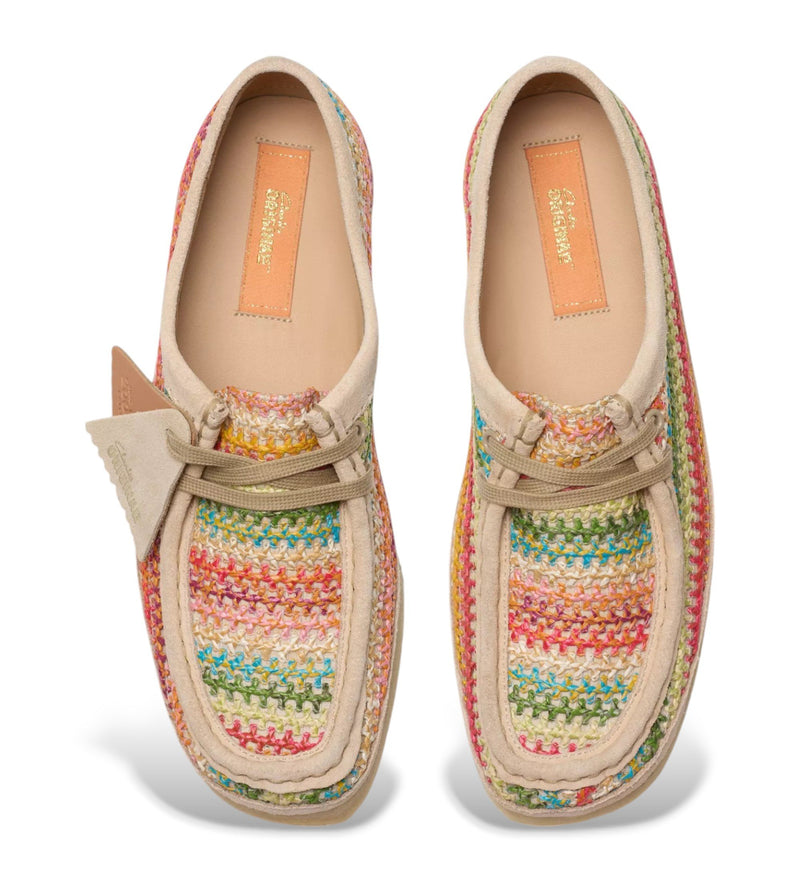 CLARKS - SHOE - WALLABEE MULTICOLOUR RAFFIA WOMEN'S