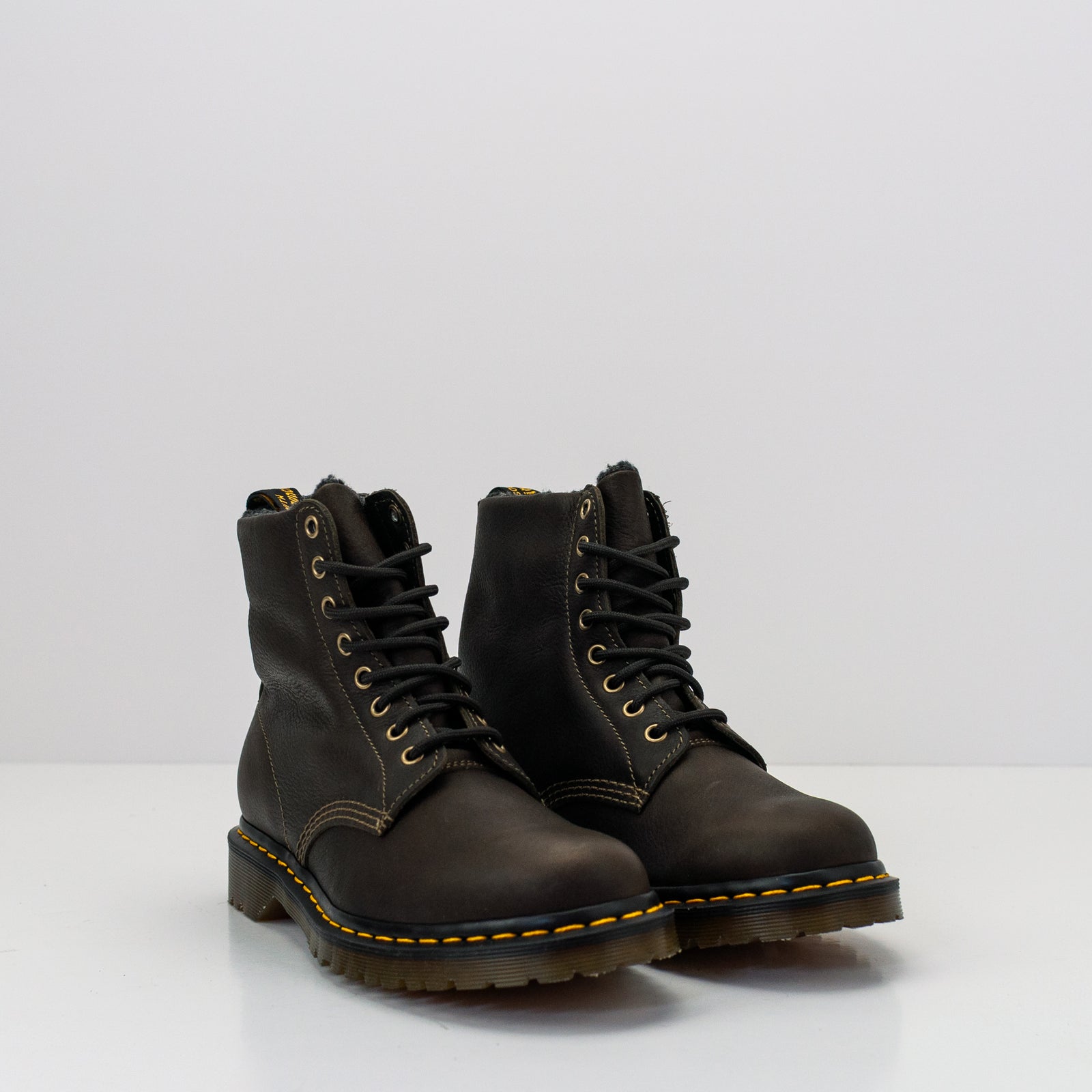 DR. MARTENS 1460 WL GRIZZLY DMS OLIVE 31873538 MEN'S FUR BOOT