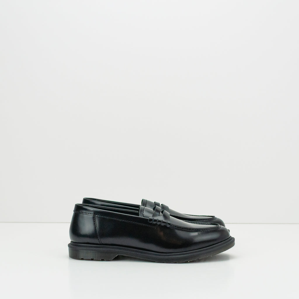 Dr. Martens Mayfare Loafer Black Polished Smooth men — black polished leather loafer AirWair sole — Moksín