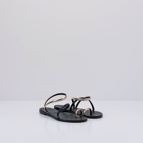 NICOLAS LAINAS - SANDAL - GOLD BLACK SNAKE