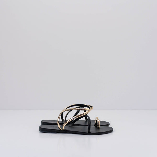 SANDALIA - NICOLAS LAINAS - GOLD BLACK SNAKE