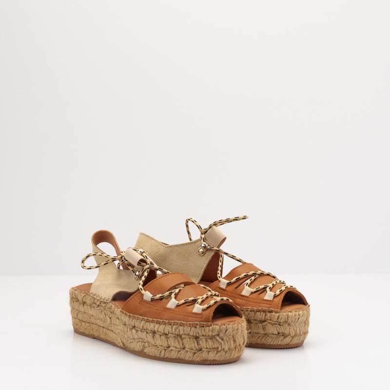 NAGUISA ESPADRILLE CIMA CAMEL ECRU - Main Image