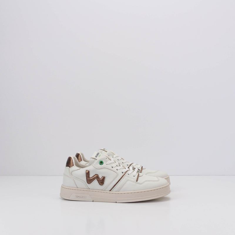 WOMSH - SNEAKERS - CIRCLE WOMAN VEGAN WHITE BRONZE