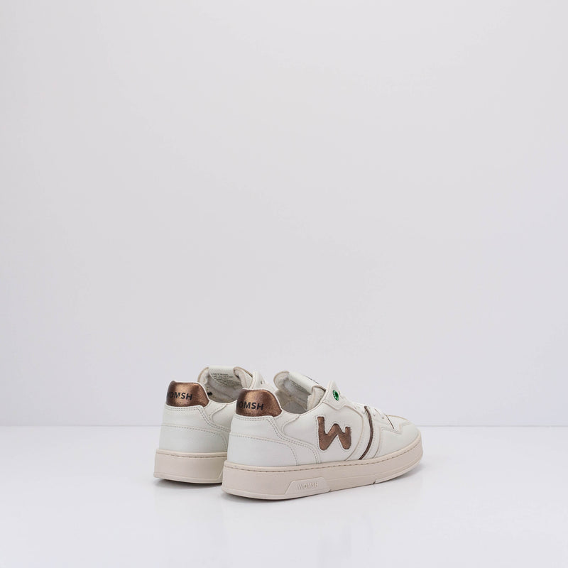 WOMSH - SNEAKERS - CIRCLE WOMAN VEGAN WHITE BRONZE