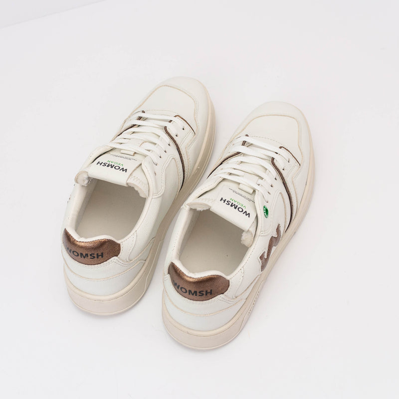 ZAPATILLA - WOMSH - CIRCLE WHITE BRONZE VEGAN