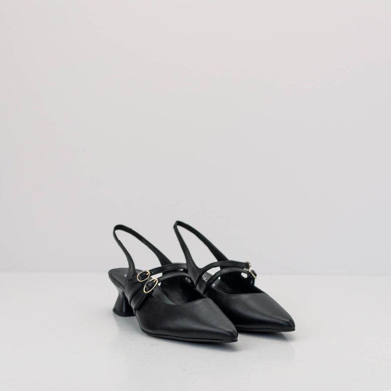 SEIALE - SLINGBACK SHOE - COLCHA BLACK