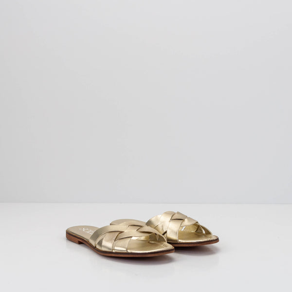 SEIALE - FLAT  SANDALS - COMEZO GOLD