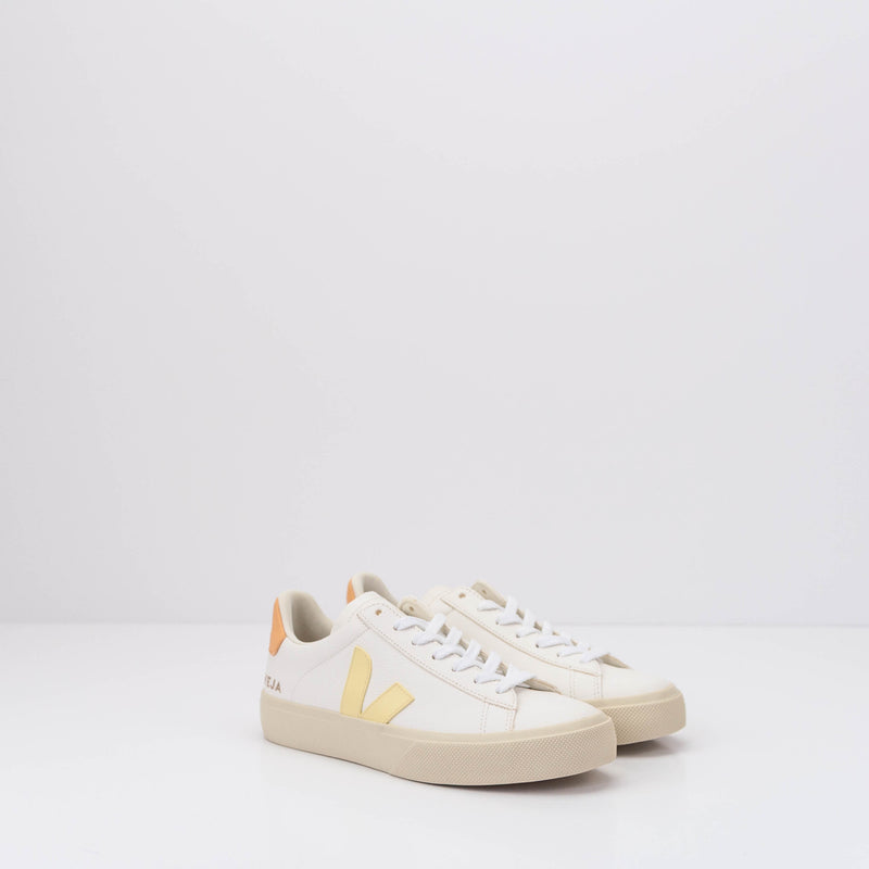 ZAPATILLA - VEJA - CAMPO CHROMEFREE LEATHER EXTRA WHITE SUN PEACH CP053140