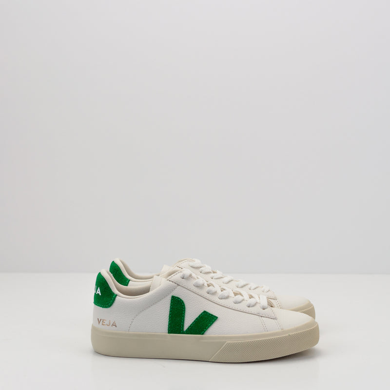 ZAPATILLA - VEJA - CAMPO CHROMEFREE LEATHER EXTRA WHITE EMERAUDE CP0503690
