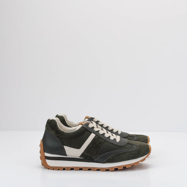 POLO RALPH LAUREN - SNEAKER - DANI SNEAKERS LOW TOP LACE DARK OLIVE