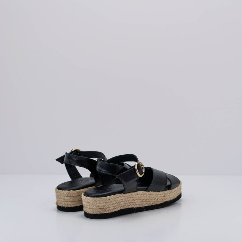 SEIALE - SANDAL - FRAUTA WEDGE NOIR