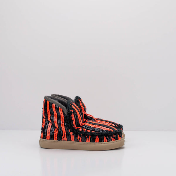 MOU - BOOTS - ESKIMO SNEAKER STRIPY SEQUINS ORANGE #3