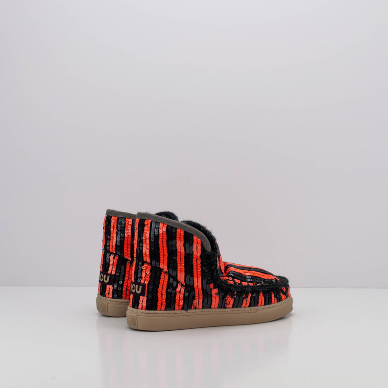 MOU - BOOTS - ESKIMO SNEAKER STRIPY SEQUINS ORANGE #3