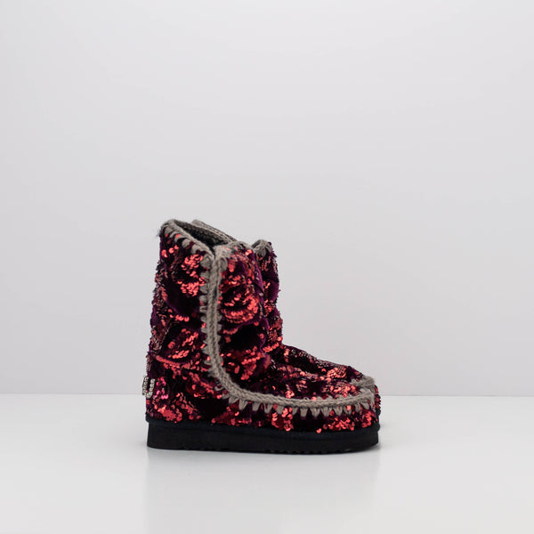 MOU - BOOTS - ESKIMO 24 BIG LOGO STUDS IRIDISCENT SEQUINS PURPLE