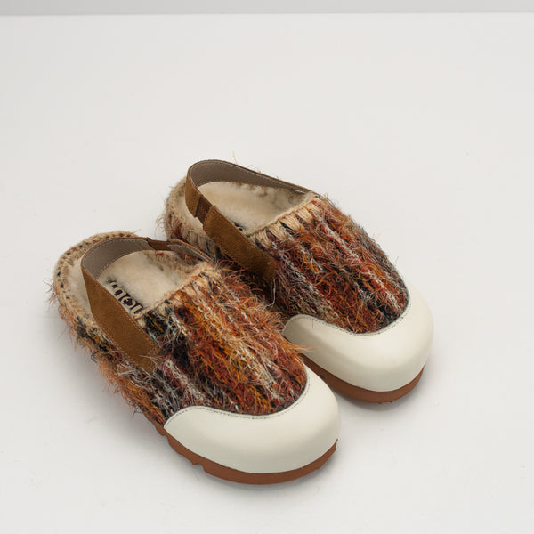 MOU - CLOG - WINTER BIO WOOL BACK STRAP HONEY/MIX YARN TAUPE