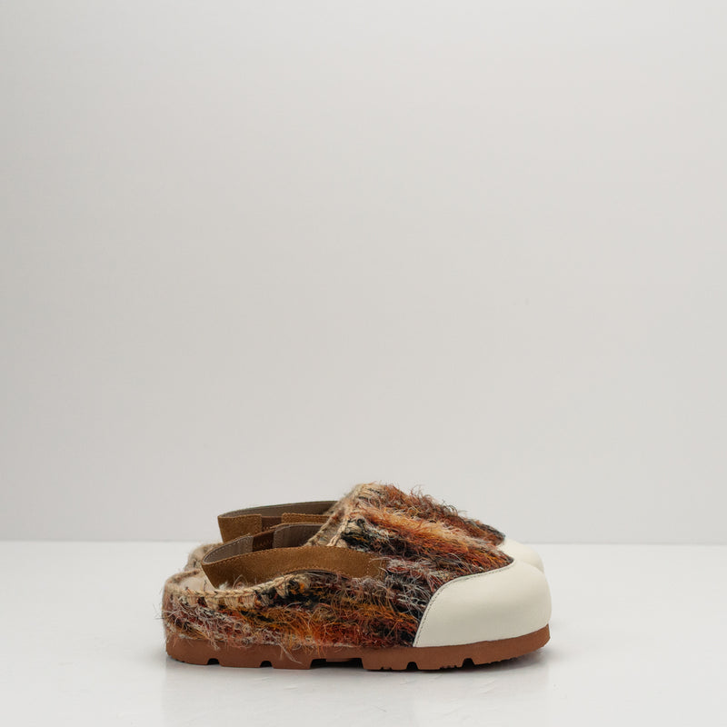 MOU - CLOG - WINTER BIO WOOL BACK STRAP HONEY/MIX YARN TAUPE