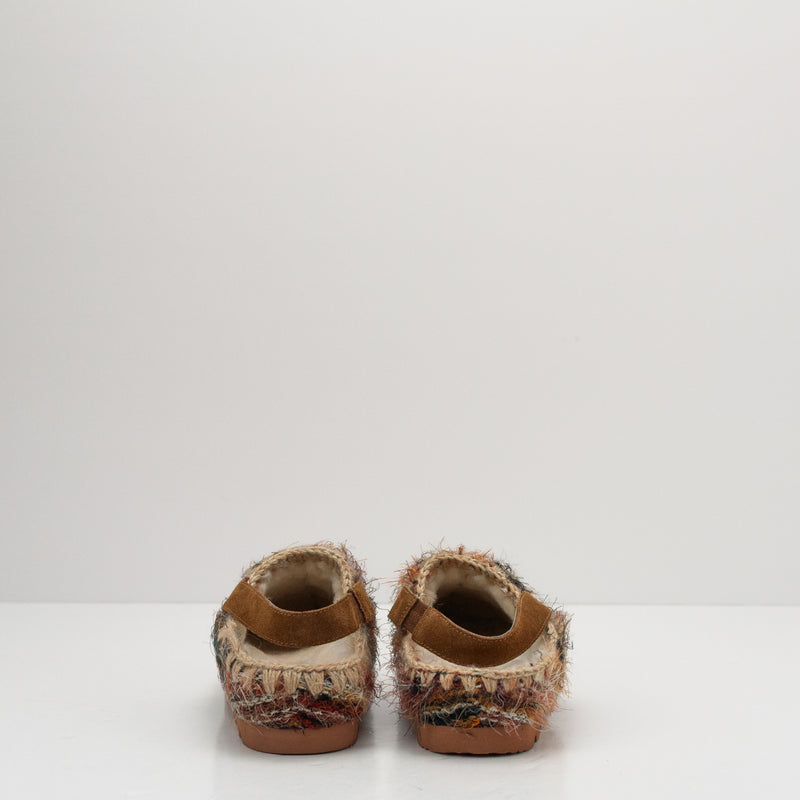 MOU - CLOG - WINTER BIO WOOL BACK STRAP HONEY/MIX YARN TAUPE