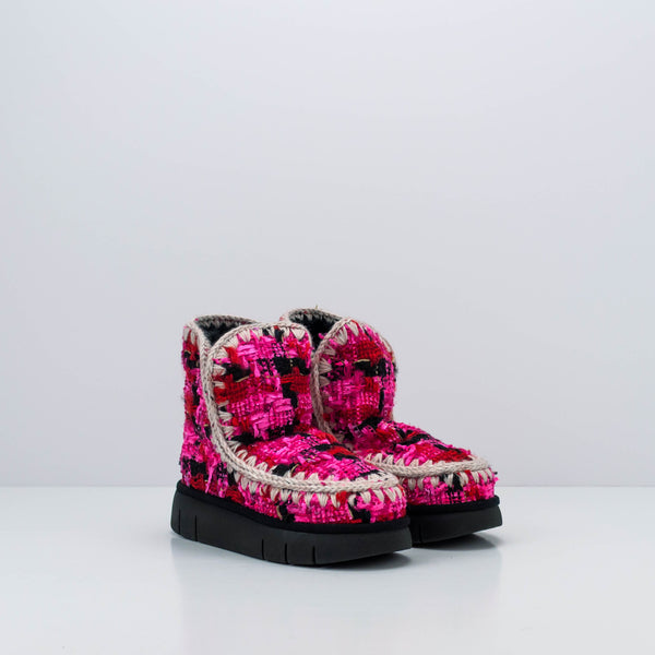 MOU - BOOT - ESKIMO 18 BOUNCE TEXTILE BIG TARTAN PINK