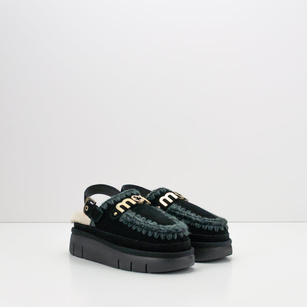ZOCO - MOU - BOUNCE CLOG BACK STRAP LETTER LOGO BLACK