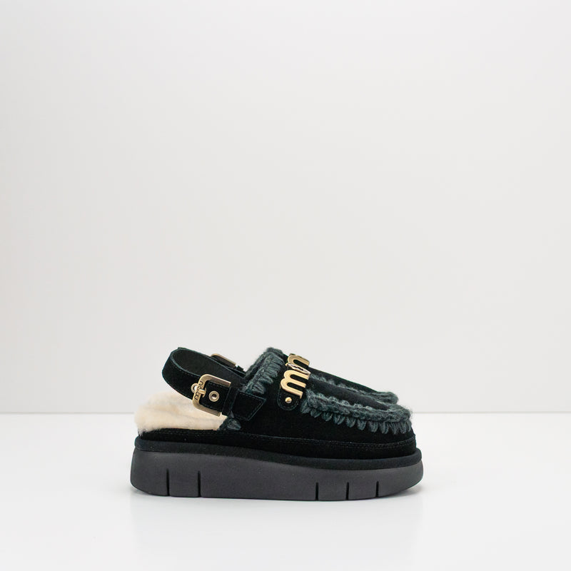ZOCO - MOU - BOUNCE CLOG BACK STRAP LETTER LOGO BLACK