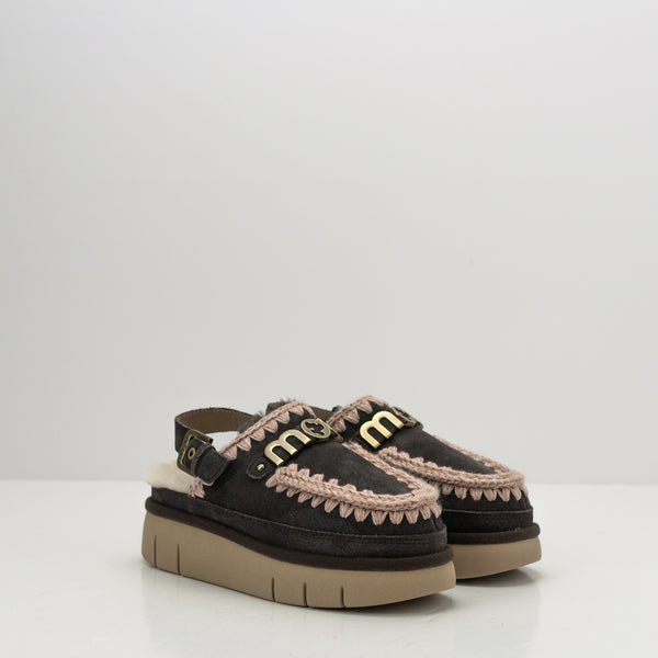 MOU - CLOG - BOUNCE CLOG BACK STRAP LETTER LOGO MOCHA