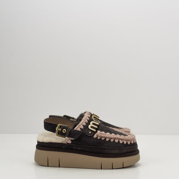 MOU - CLOG - BOUNCE CLOG BACK STRAP LETTER LOGO MOCHA