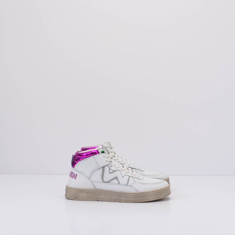 WOMSH - SNEAKERS - HARLEM WOMAN LEATHER WHITE FUXIA