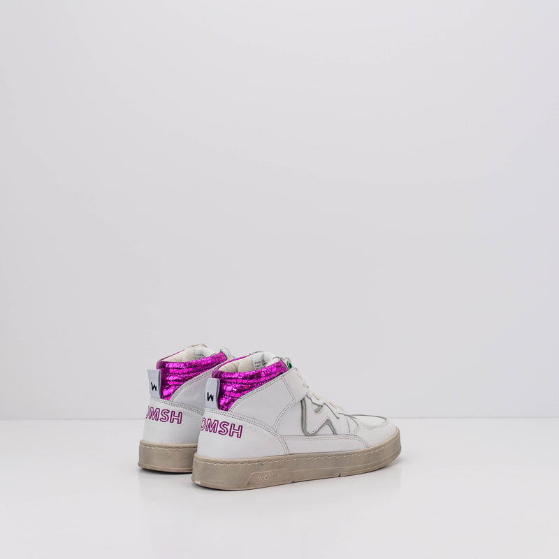 WOMSH - SNEAKERS - HARLEM WOMAN LEATHER WHITE FUXIA