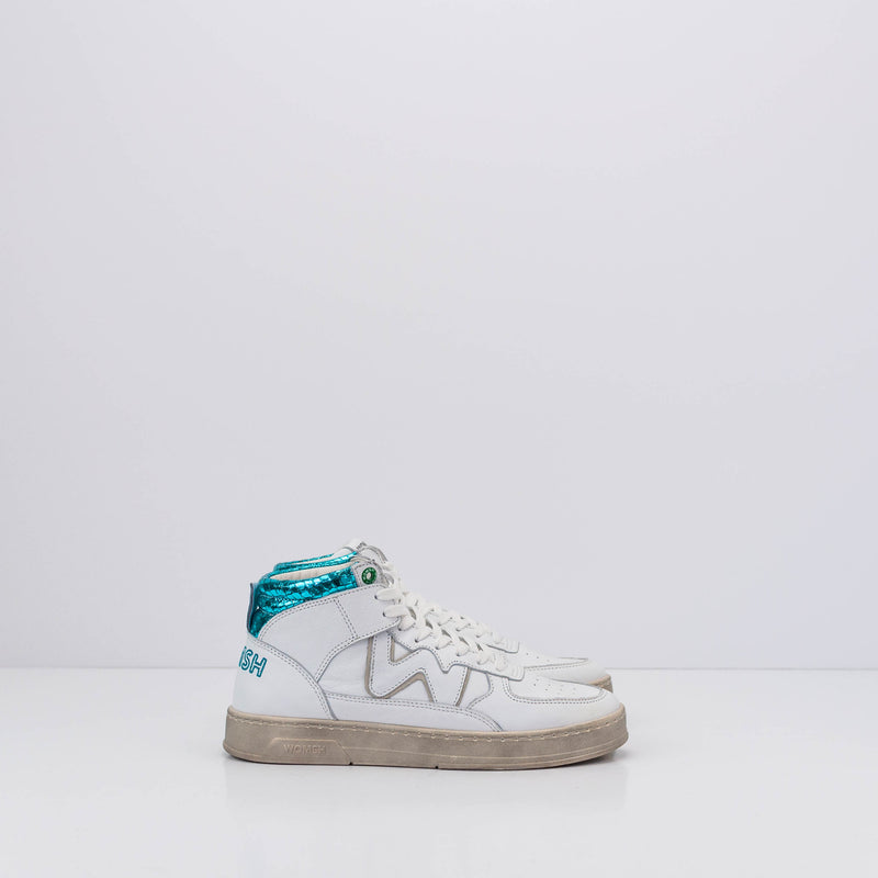 ZAPATILLA - WOMSH - HARLEM WHITE TURQUOIS