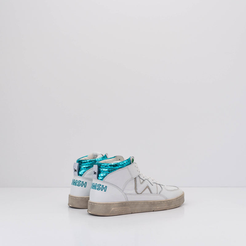 ZAPATILLA - WOMSH - HARLEM WHITE TURQUOIS