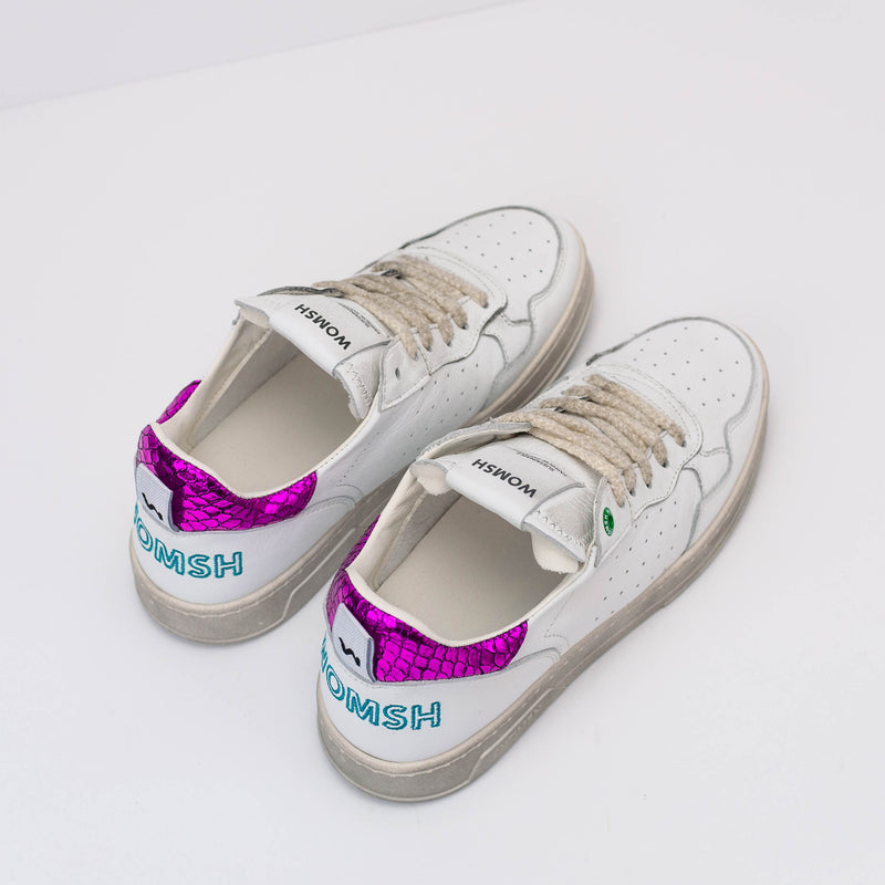 WOMSH - SNEAKERS - HYPER WOMAN LEATHER WHITE FUXIA