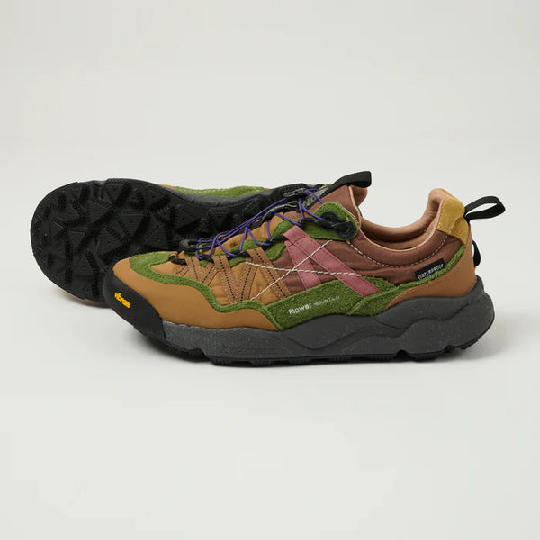 ZAPATILLA - FLOWER MOUNTAIN - IWANO MAN SUEDE NYLON TAUPE KAKY RUST