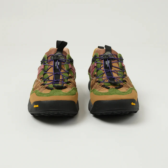 ZAPATILLA - FLOWER MOUNTAIN - IWANO MAN SUEDE NYLON TAUPE KAKY RUST
