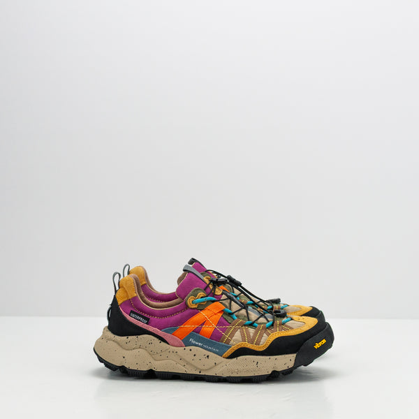 FLOWER MOUNTAIN - SNEAKER - IWANO 2 WOMAN SUEDE NYLON BLACK DARK GREY PETROL