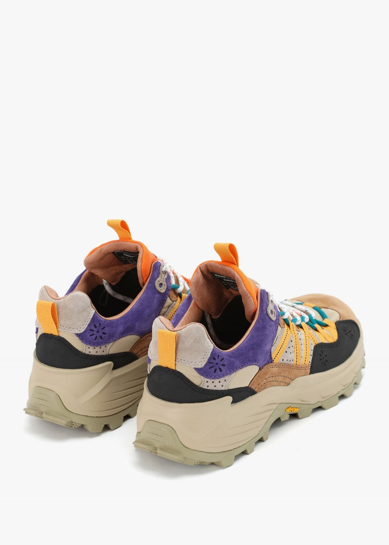 ZAPATILLA - FLOWER MOUNTAIN - IWANO UNI SUEDE NYLON BROWN ORANGE AZURE