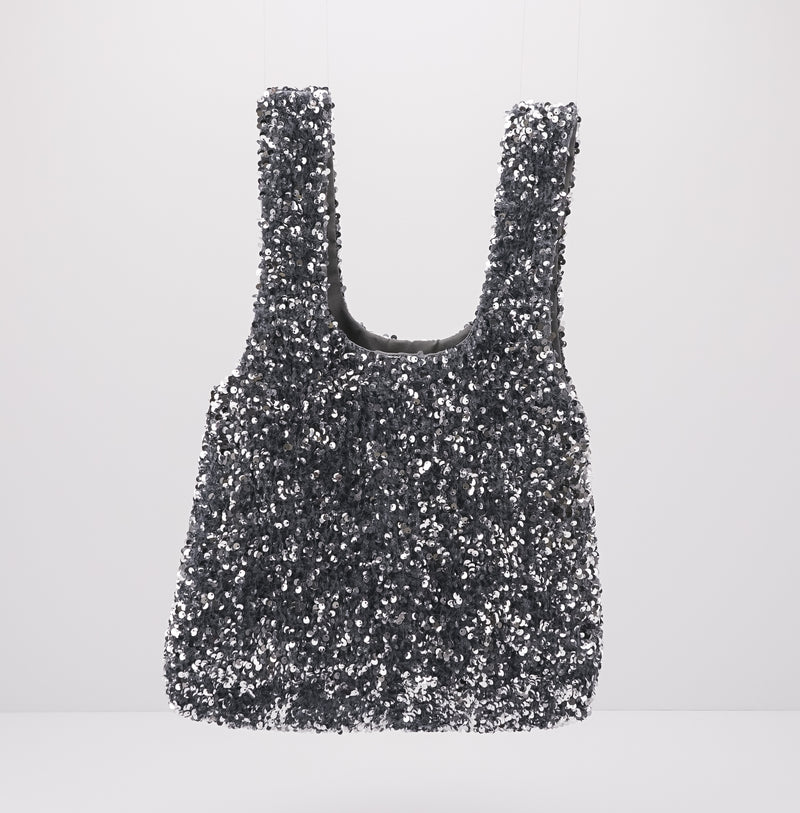 SEIALE - BAG - SILVER SEQUINS